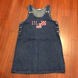 EUC sunshine apparel denim overall dress